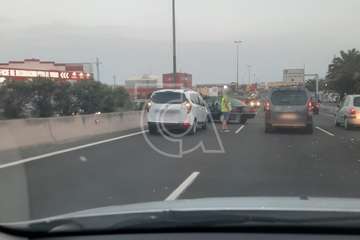 Accidente en la GC-1 en dirección sur, a la altura de Las Huesas/TA.